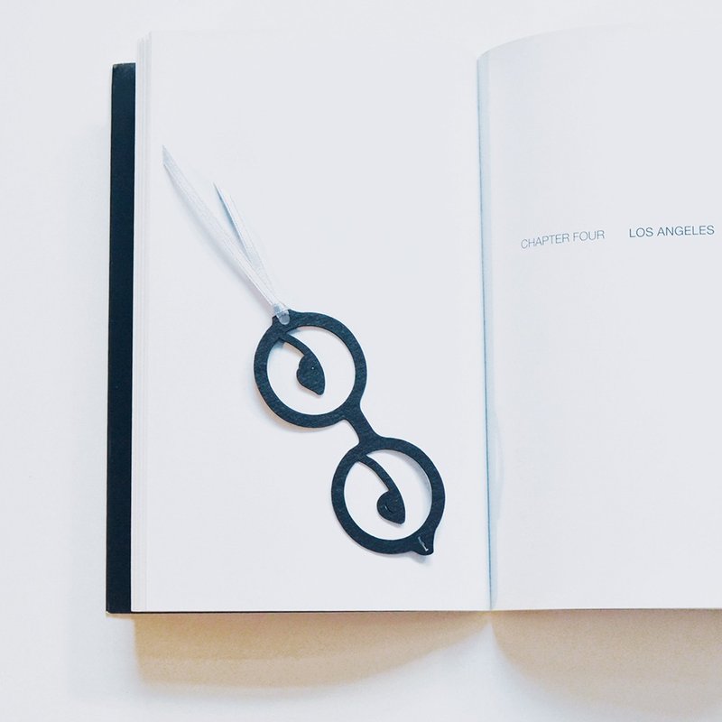 白目读书签-文青读 进口纸镂空书签 交换礼物 造型 趣味 设计 - 书签 - 纸 黑色