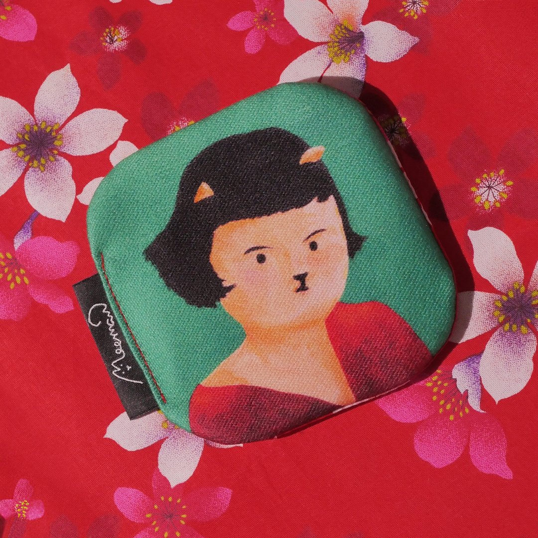 俏丽短发猫手作吸水杯垫~客家桐花 - 杯垫 - 棉 多色
