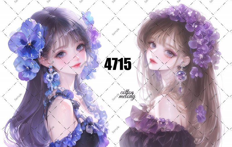 original sticker no.4715 人物贴纸 原创贴纸 原创人物贴纸 装饰贴纸 cotton melody - 贴纸 - 纸 