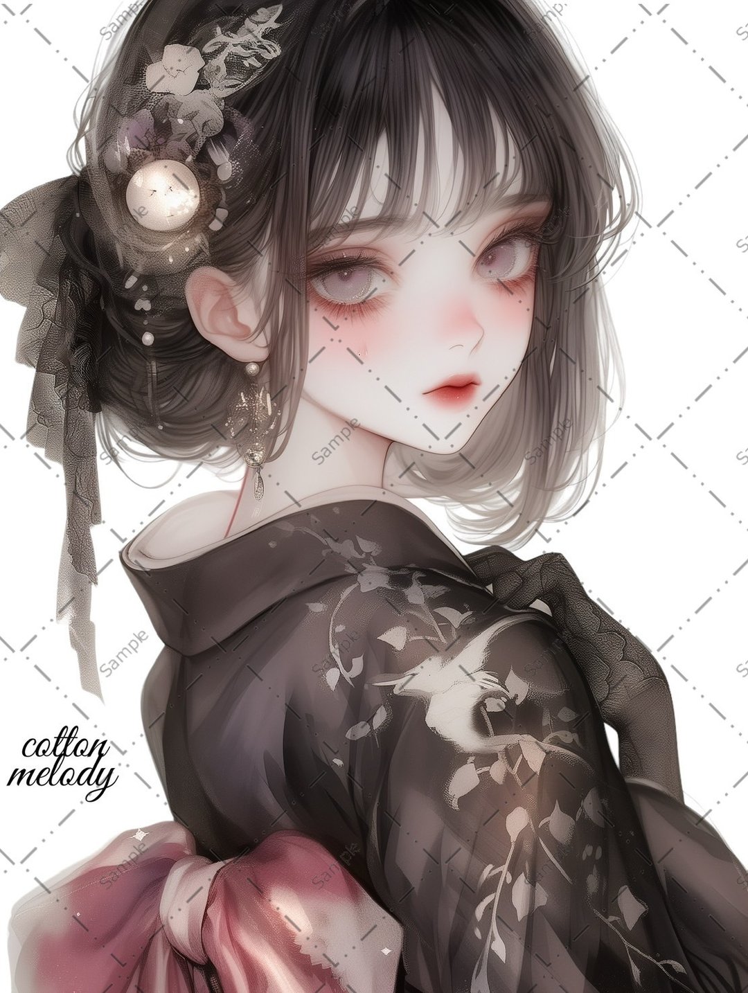 original sticker no.841 人物贴纸 原创贴纸 人物贴纸 女孩贴纸 原创人物贴纸 - 贴纸 - 纸 