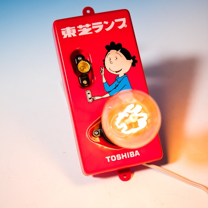 桑惠商号  昭和 东芝TOSHIBA X 海螺小姐サザエさん 古董试灯座 - 灯具/灯饰 - 塑料 红色
