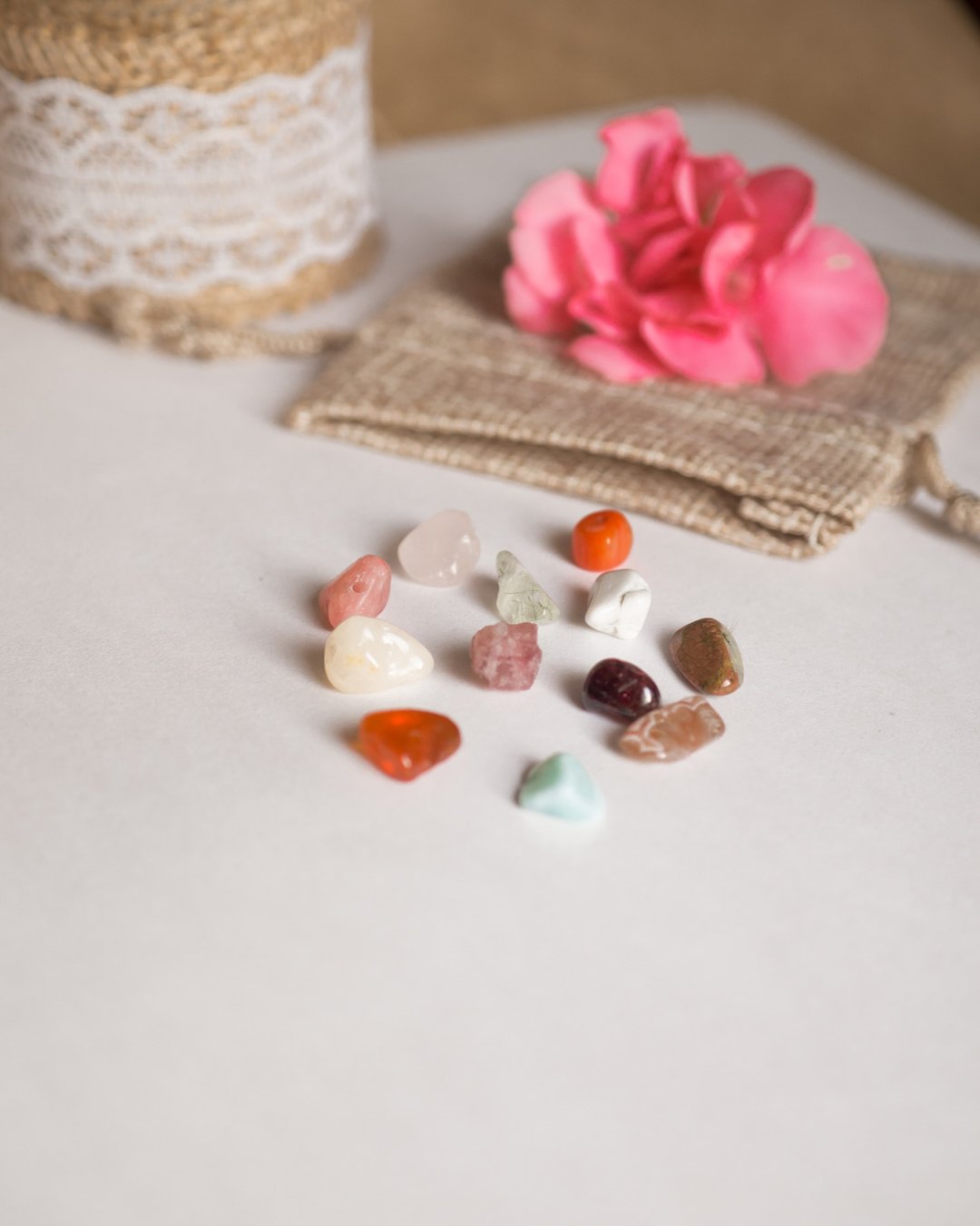 Love crystals set, Valentine Day gift, stones set, tourmaline, rose quartz - 其他 - 宝石 多色