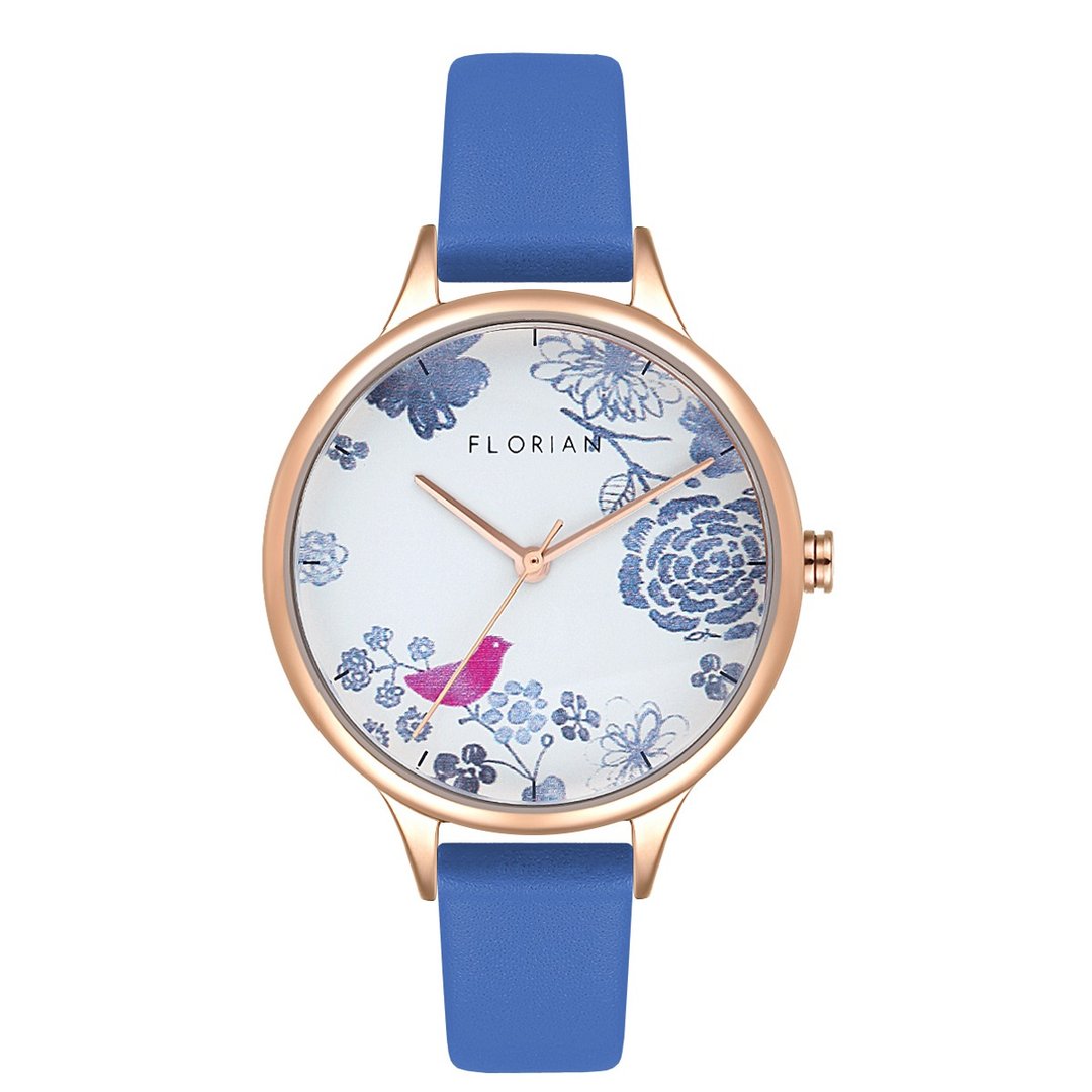 Porcelain表盘 真皮皮带 时尚34mm手表 | 6色 - 女表 - 其他金属 金色