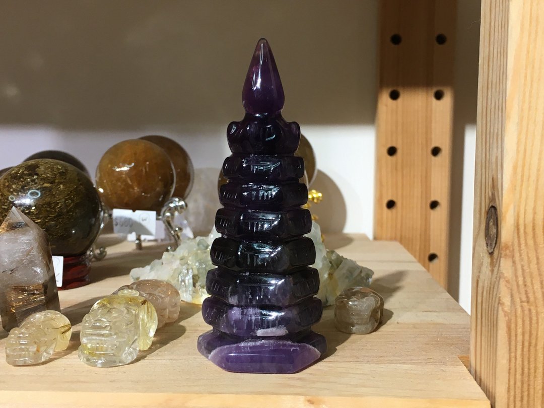 紫水文昌塔 - 有助事业发展,人缘和学业 - 摆饰 - 水晶 