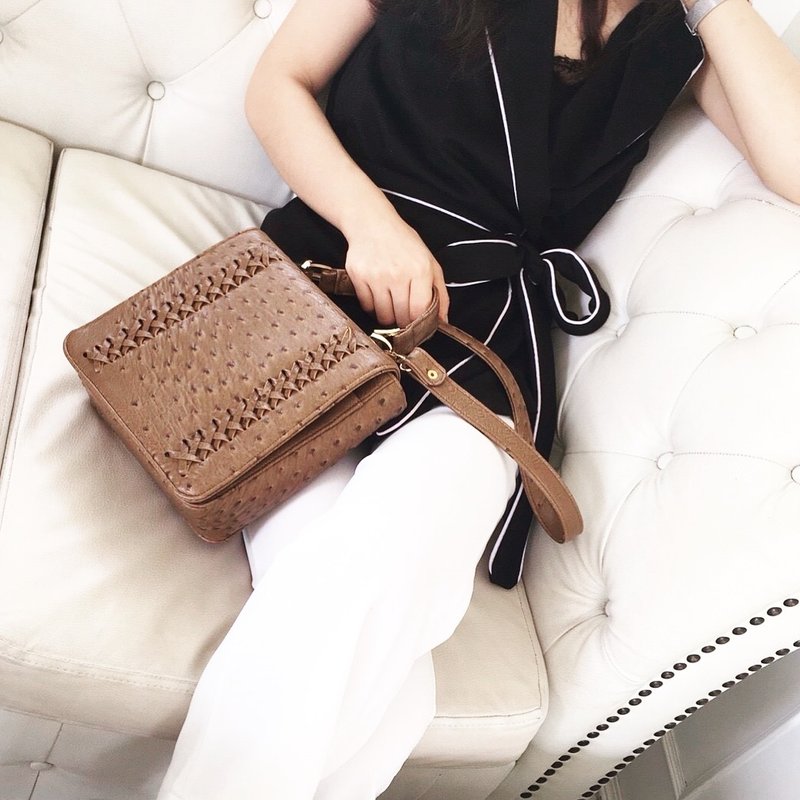 Bento Box  Bag Horse Brown - 后背包/双肩包 - 人造皮革 咖啡色