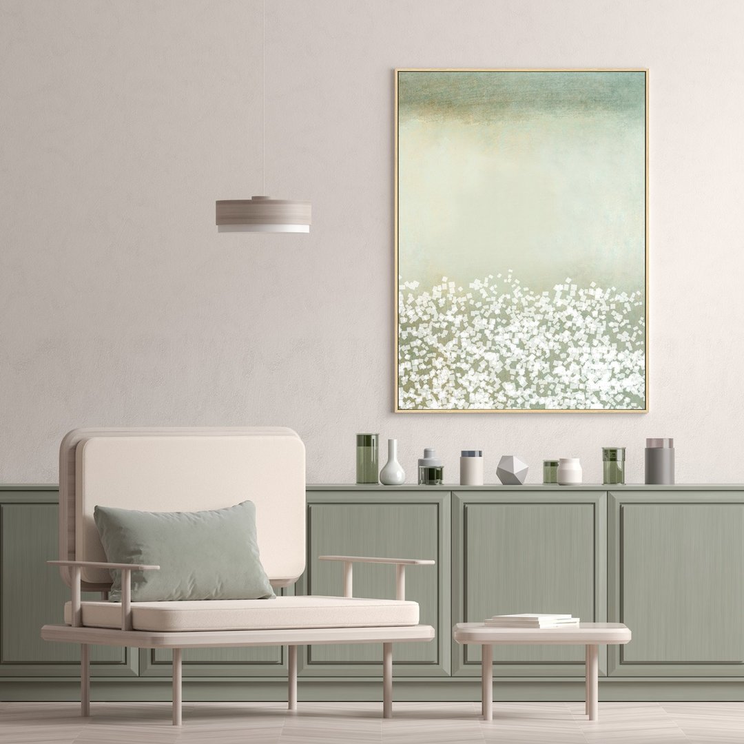 春回大地II - 春天 暖 绿色抽象画/换季 布置/舒压/油画 复制画 - 海报/装饰画/版画 - 棉 多色
