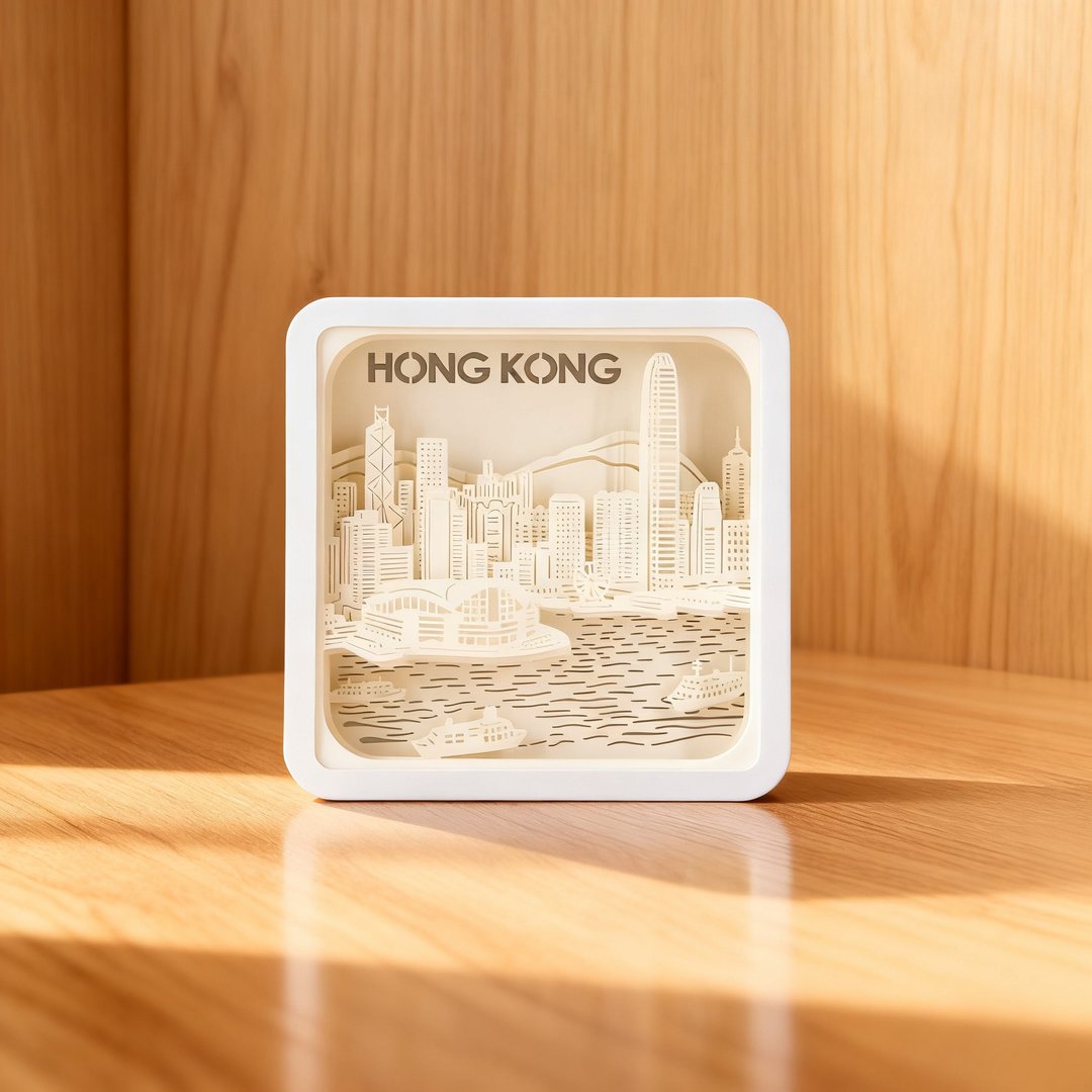 香港维港景纸雕灯【下】小夜灯 香港特色 气氛灯 夜灯 - 灯具/灯饰 - 纸 白色