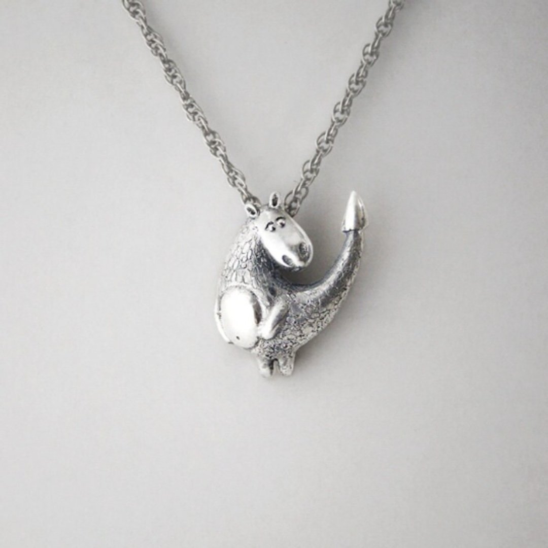Tiny Dragon Necklace - 项链 - 纯银 银色