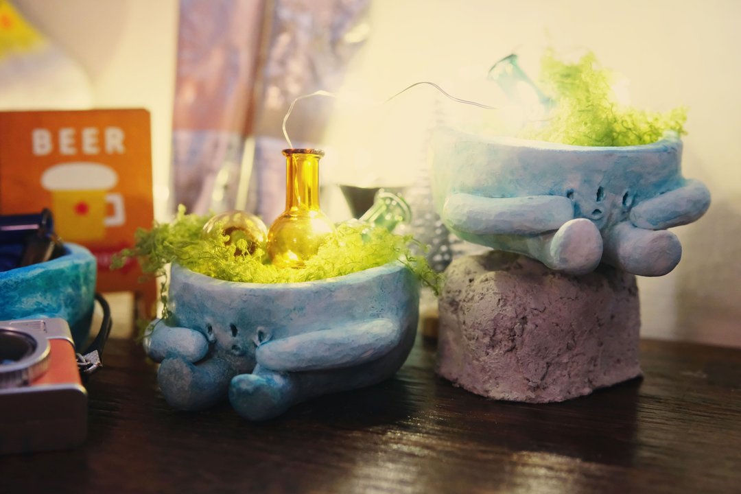 忧郁青年 多肉盆栽 盆器 忧忧 忧郁 设计师玩具 原创设计 花器 - 植栽/盆栽 - 树脂 黄色