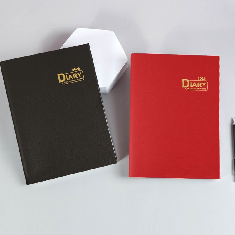 Chuyu 2026年A5/25K年度日志/传统工商日志(1周2页/左四右三) - 年历/台历 - 纸 多色