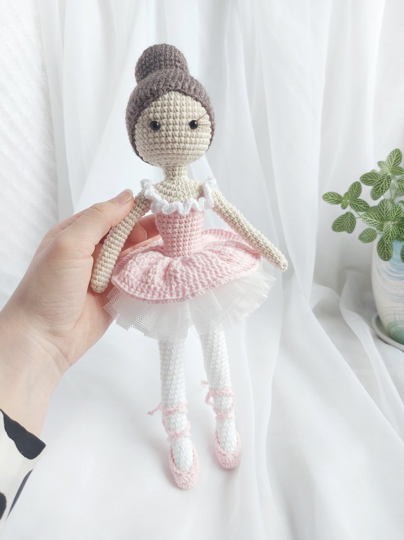 Ballerina Doll Crochet ballerina Amigurumi ballerina Ballerina baby shower - 玩具/玩偶 - 绣线 粉红色