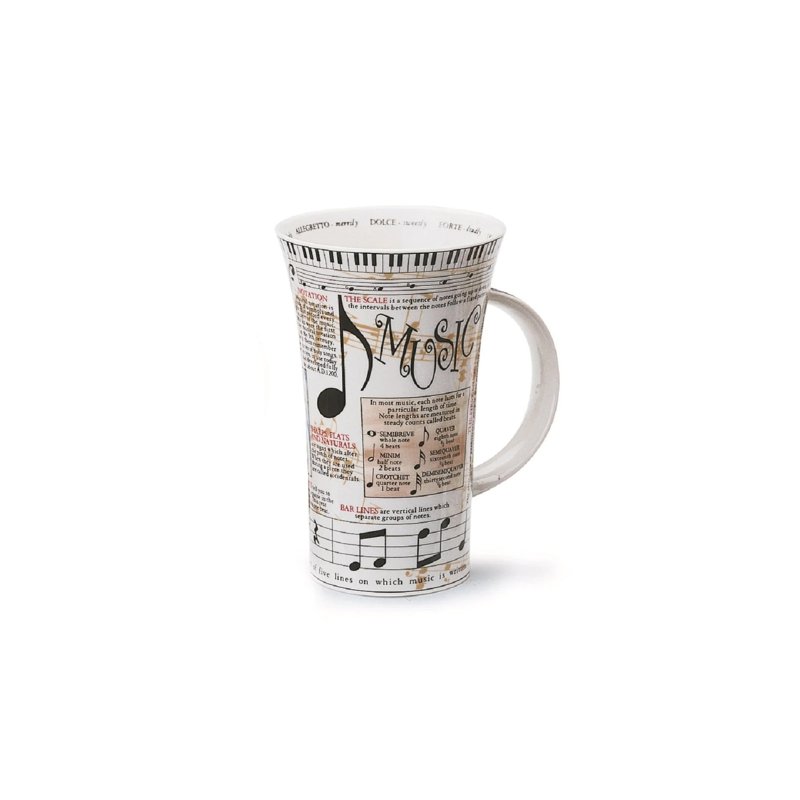 【100%英国制造】Dunoon MUSIC音符骨瓷马克杯-500ml - 咖啡杯/马克杯 - 瓷 