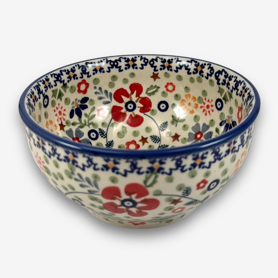 波兰手绘手工陶-饭碗 13cm 碎花裙系列 设计师款 - 碗 - 陶 多色