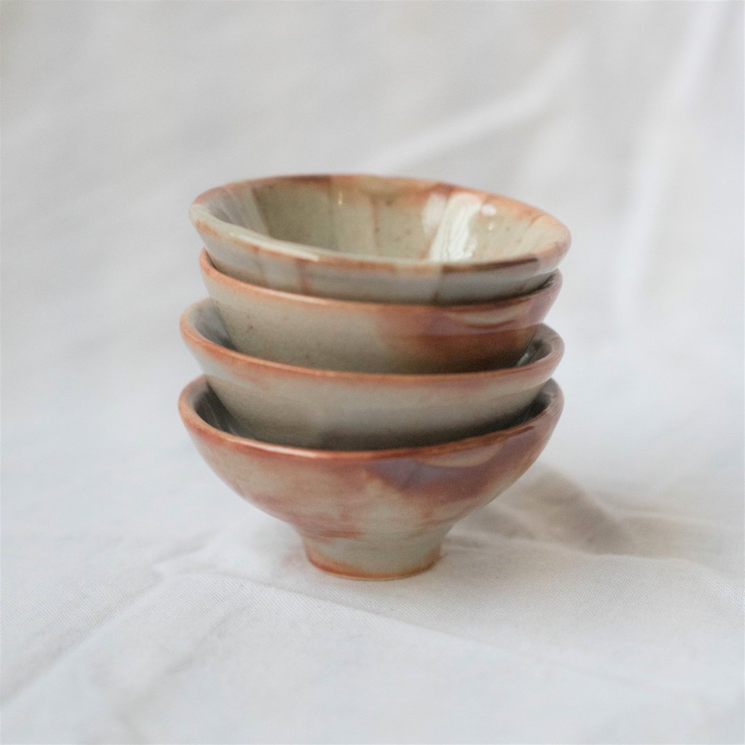 志野白瓷小茶杯组 - 茶具/茶杯 - 瓷 白色
