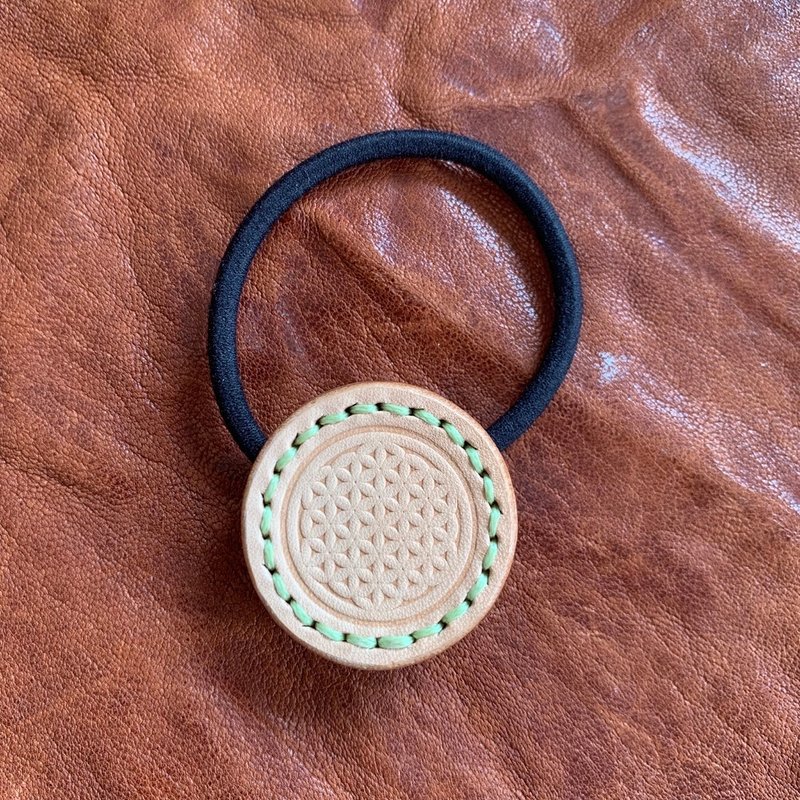 -生命之花-皮革发带，浅绿色 - 发饰 - 真皮 绿色