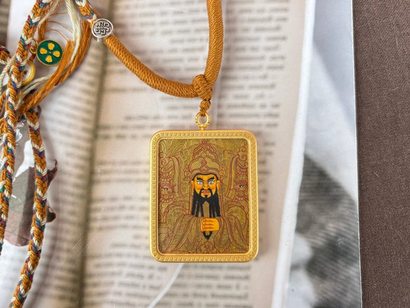 龙五爷财库双面唐卡 - 吊饰 - 其他金属 多色