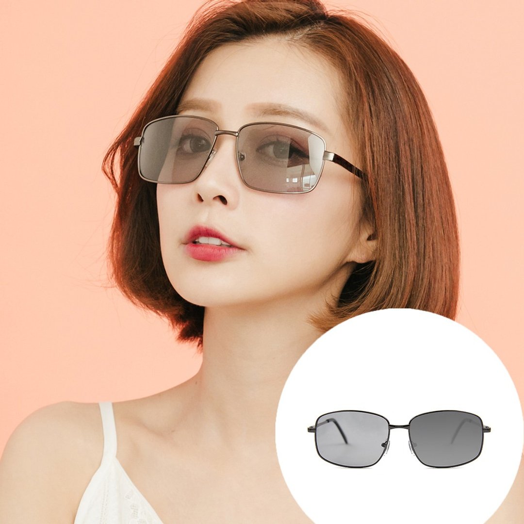 【福利品】钛灰感光变色宝丽来偏光墨镜│UV400太阳眼镜 - 墨镜 - 其他金属 灰色