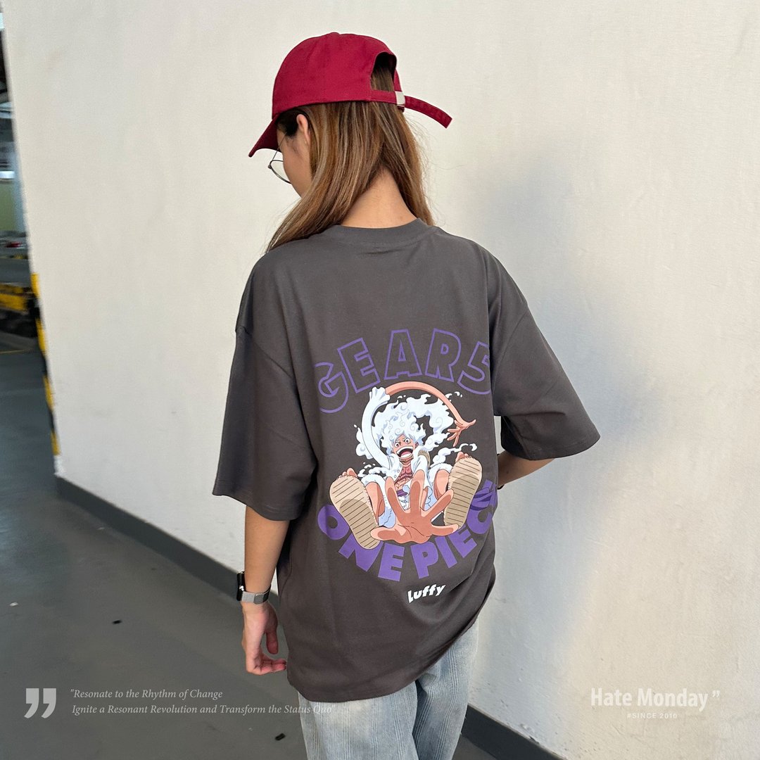 One Piece - 短袖TEE(OPHM-24SSMT17) - 中性连帽卫衣/T 恤 - 棉 