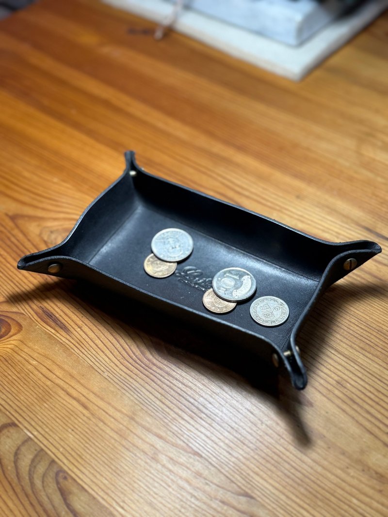 皮革收纳盘 - 收纳用品 - 真皮 黑色