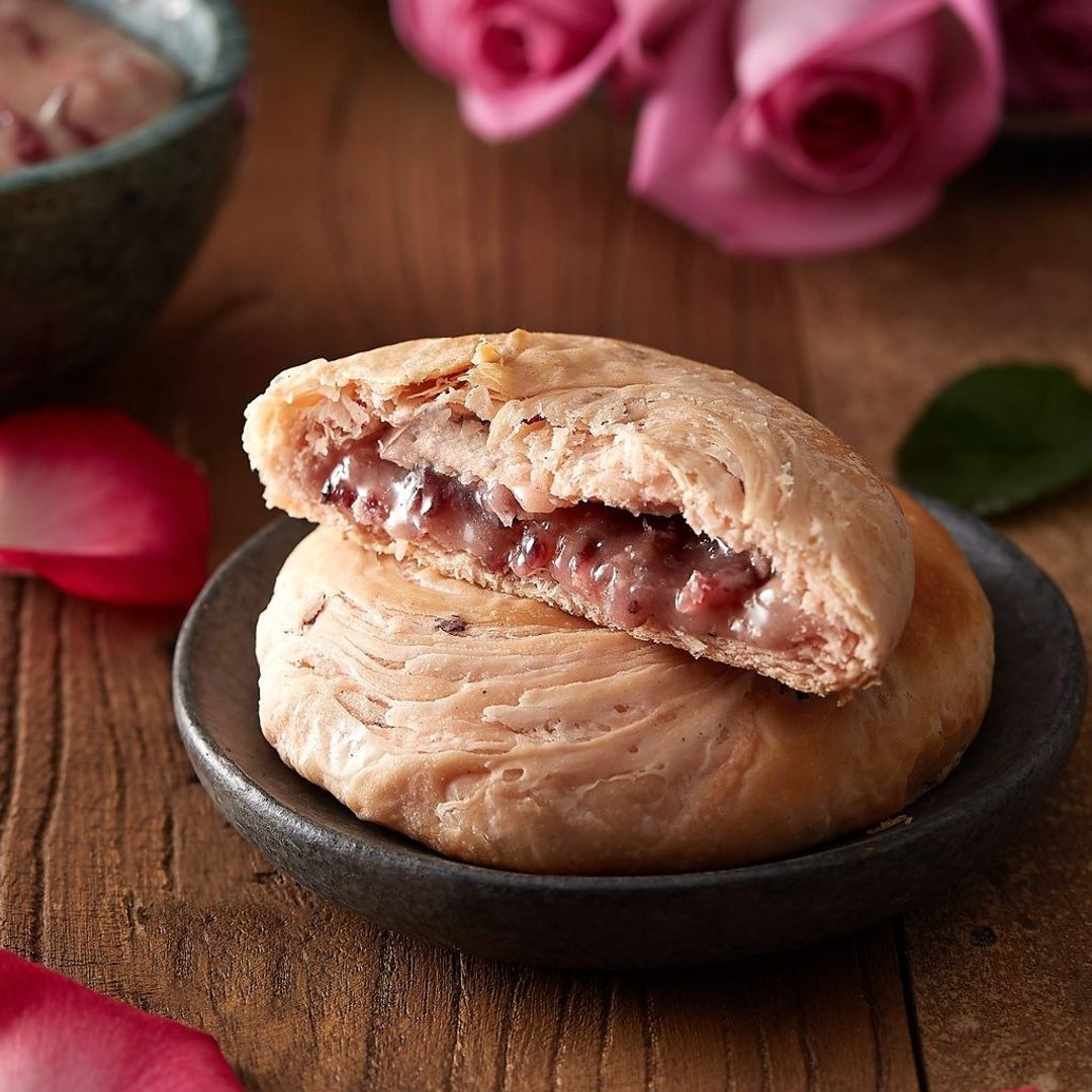 【如邑堂】酸甜玫瑰太阳饼3入小礼盒 - 蛋糕/甜点 - 其他材质 