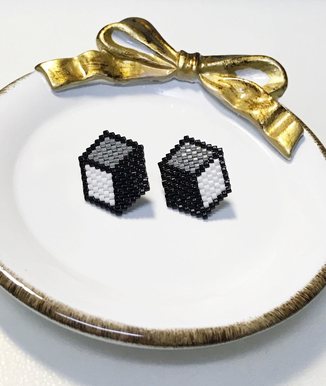 几何系列 : Little Cube Earrings (E1702JS) - 耳环/耳夹 - 其他材质 黑色