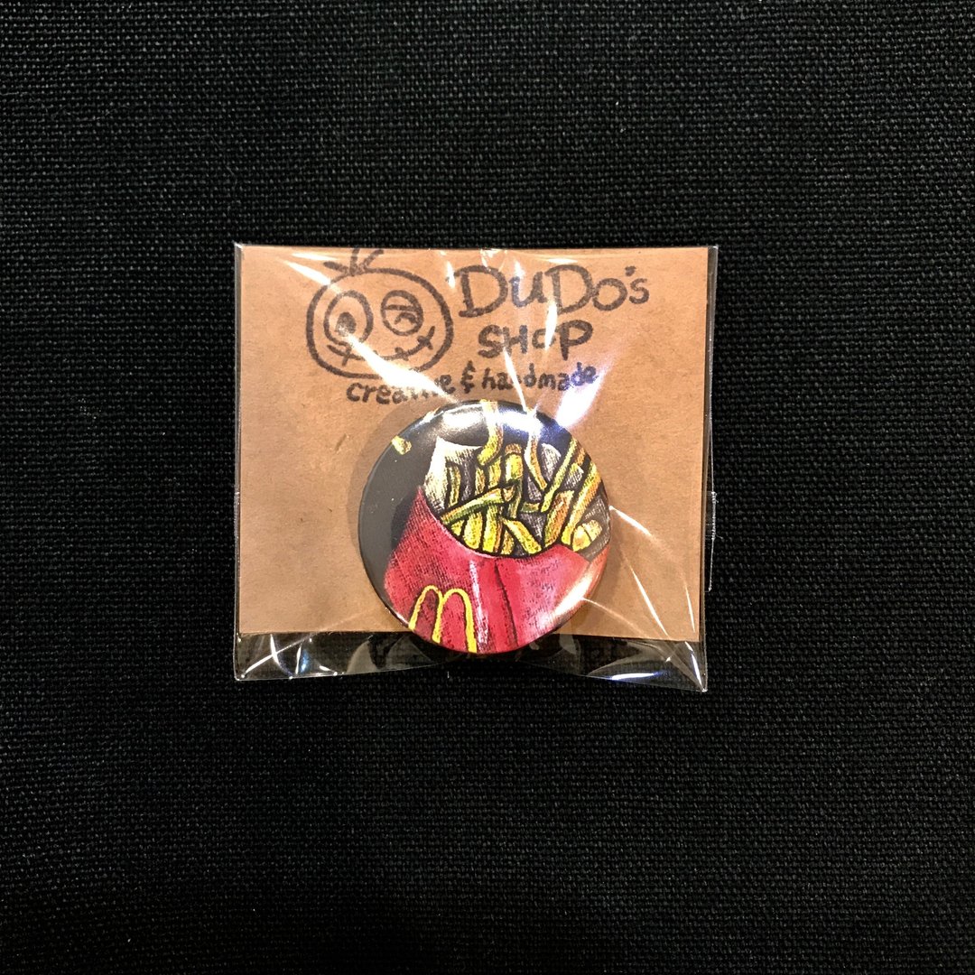 手绘插画小胸章小徽章别针 | 薯条 - 徽章/别针 - 其他金属 