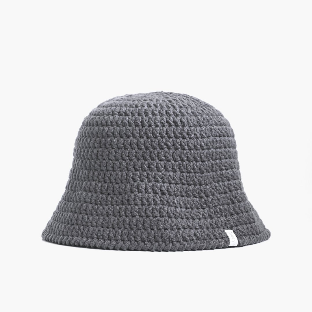 cloche-solid 钟形帽-素色款 铁灰色 - 帽子 - 棉．麻 灰色