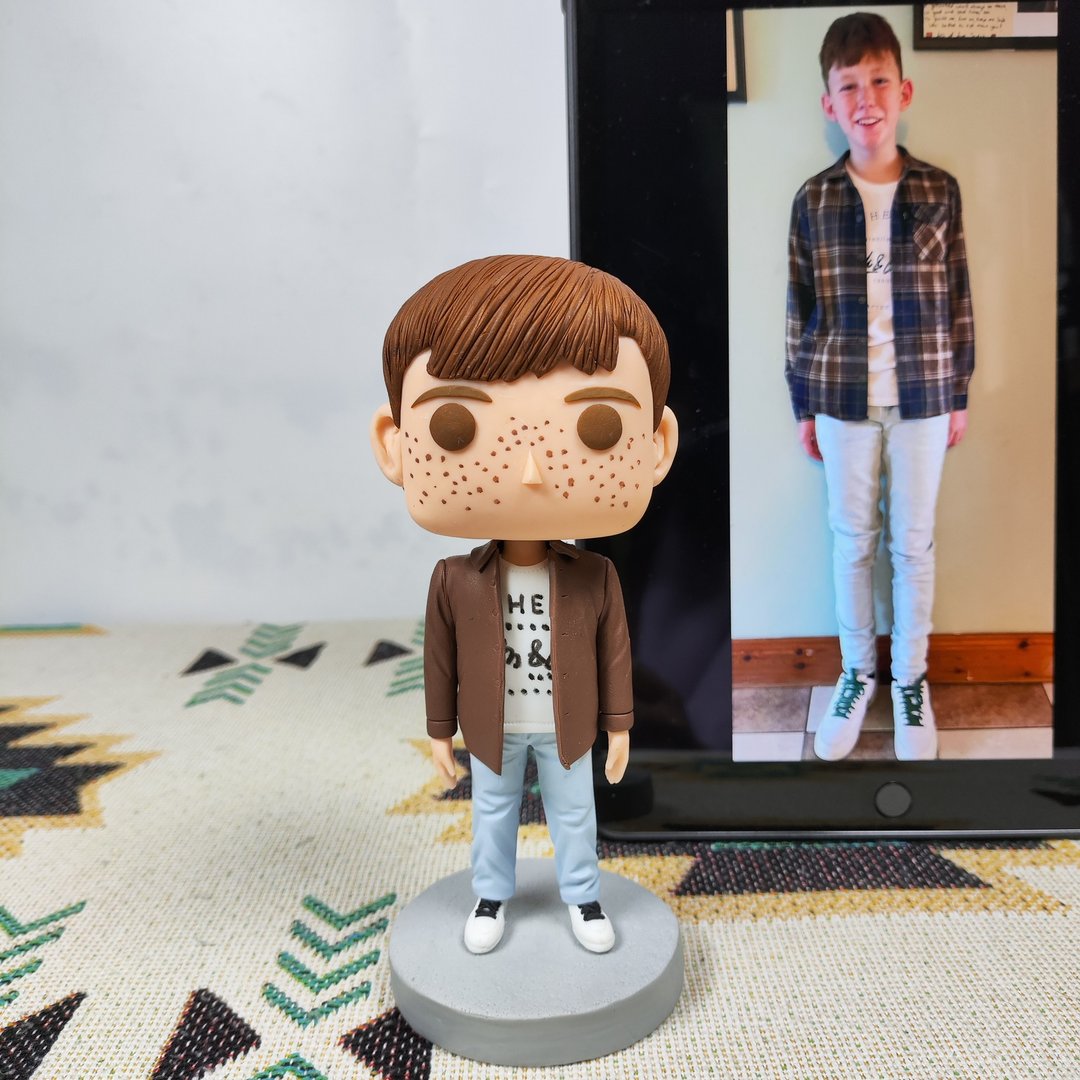 纯手工定制美国Funko Pop 自画肖像公仔娃娃男朋友老公生日礼物 - 玩偶/公仔 - 粘土 多色