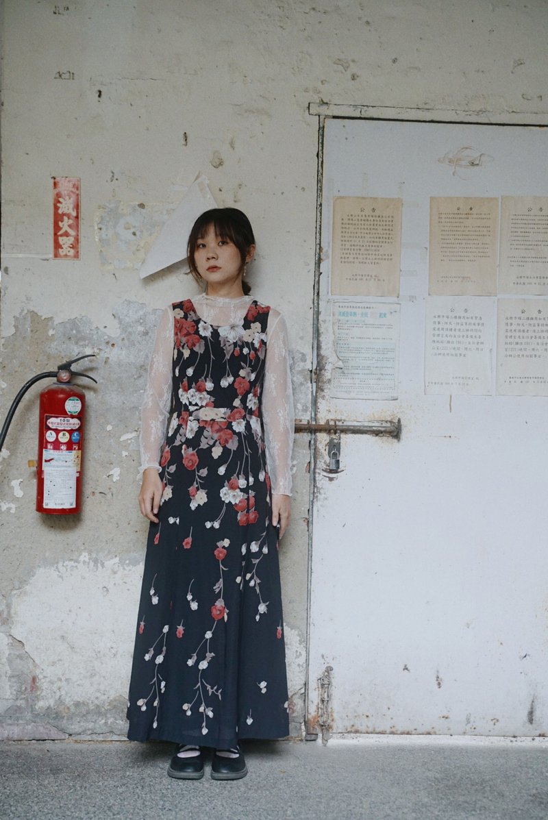 Vintage 古着 洋装 玛丽的夏日洋装 古洋 | 纯情百货行 - 洋装/连衣裙 - 聚酯纤维 黑色