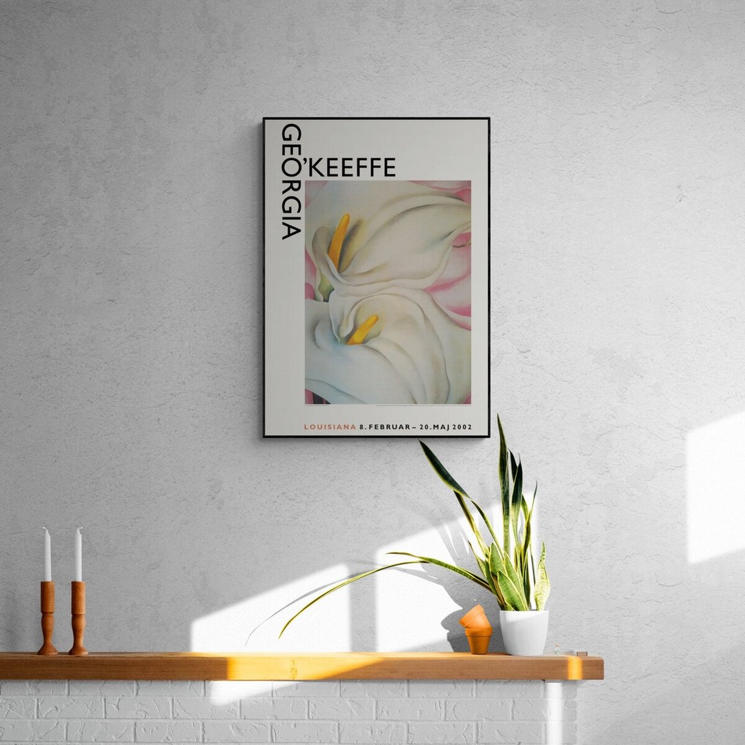 【原版海报】欧姬芙 Georgia O'Keeffe: 粉红色的两朵马蹄莲 - 海报/装饰画/版画 - 纸 