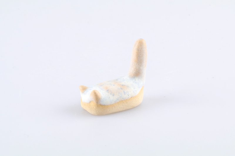 没脸的猫系列—冬季 - 摆饰 - 陶 蓝色