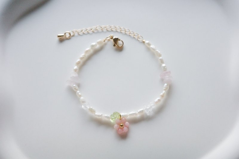 宇宙之间系列 | 春日盛绽 | 手作珍珠手链 - 手链/手环 - 珍珠 白色