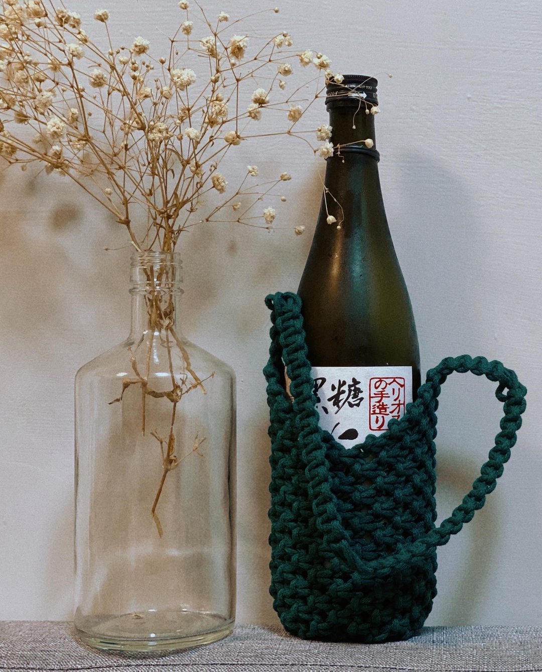 Macrame编织酒瓶/水壶提袋 - 其他 - 棉．麻 