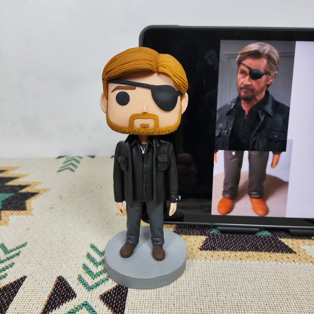 纯手工定制美国Funko Pop 自画肖像公仔娃娃男朋友老公生日礼物 - 玩偶/公仔 - 粘土 多色