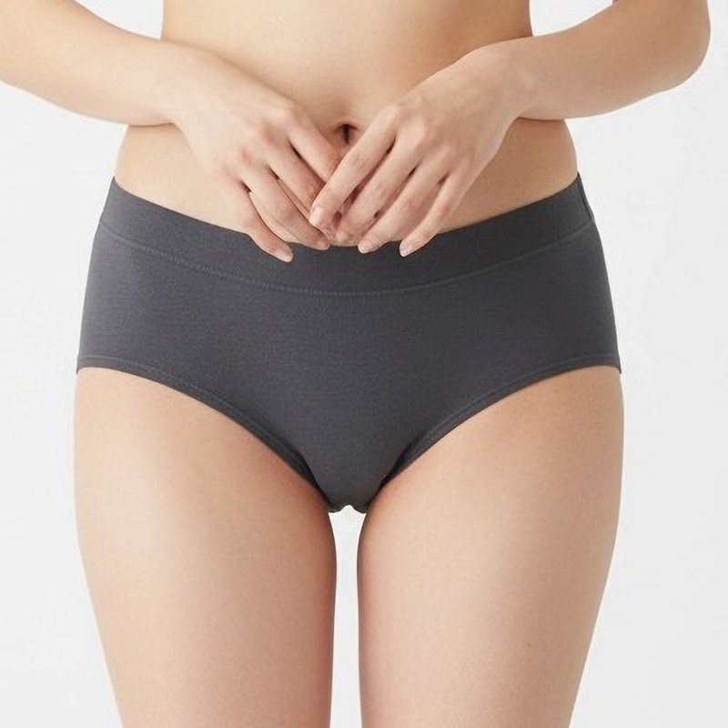 【日本制】有机棉 x FILAGEN 吸水内裤 (适合一般至量多日用) 高保湿．透气．永续 - 女士内衣裤 - 棉．麻 灰色