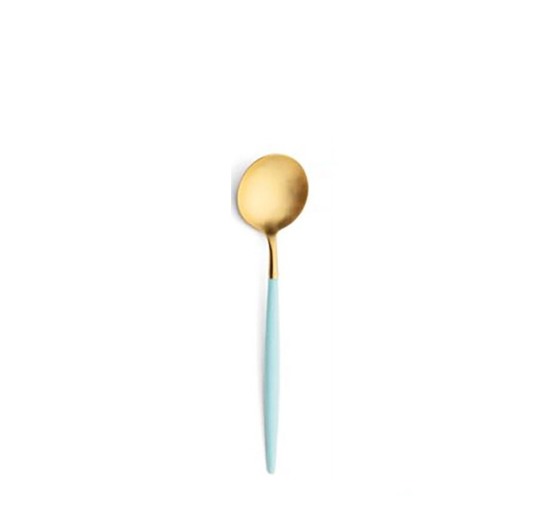 葡萄牙 Cutipol  GOA 蒂芬妮金 18CM 点心匙 - 餐刀/叉/匙组合 - 不锈钢 蓝色