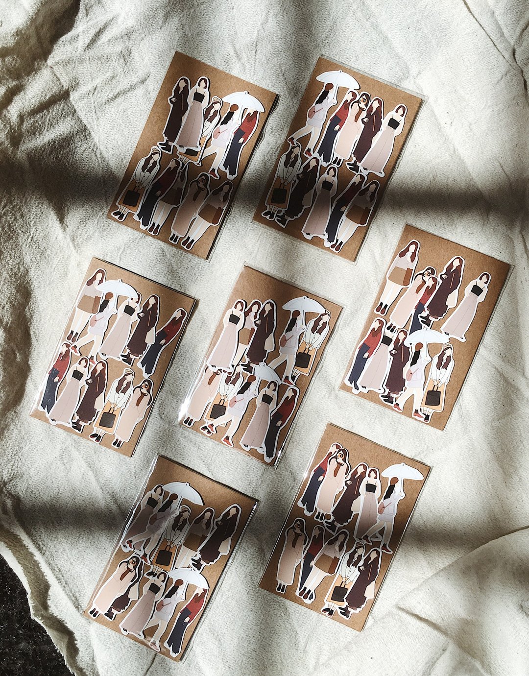女孩穿搭 10入贴纸组 - 贴纸 - 其他材质 