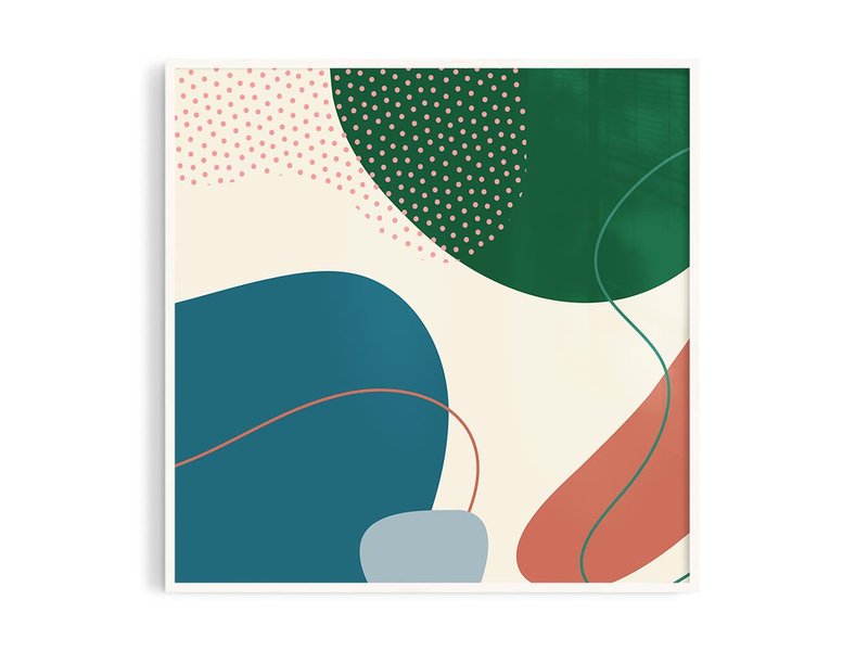 色彩图6_3丨插画/挂画/海报/台湾制原木画框/A4/尺寸可定制 - 海报/装饰画/版画 - 纸 绿色