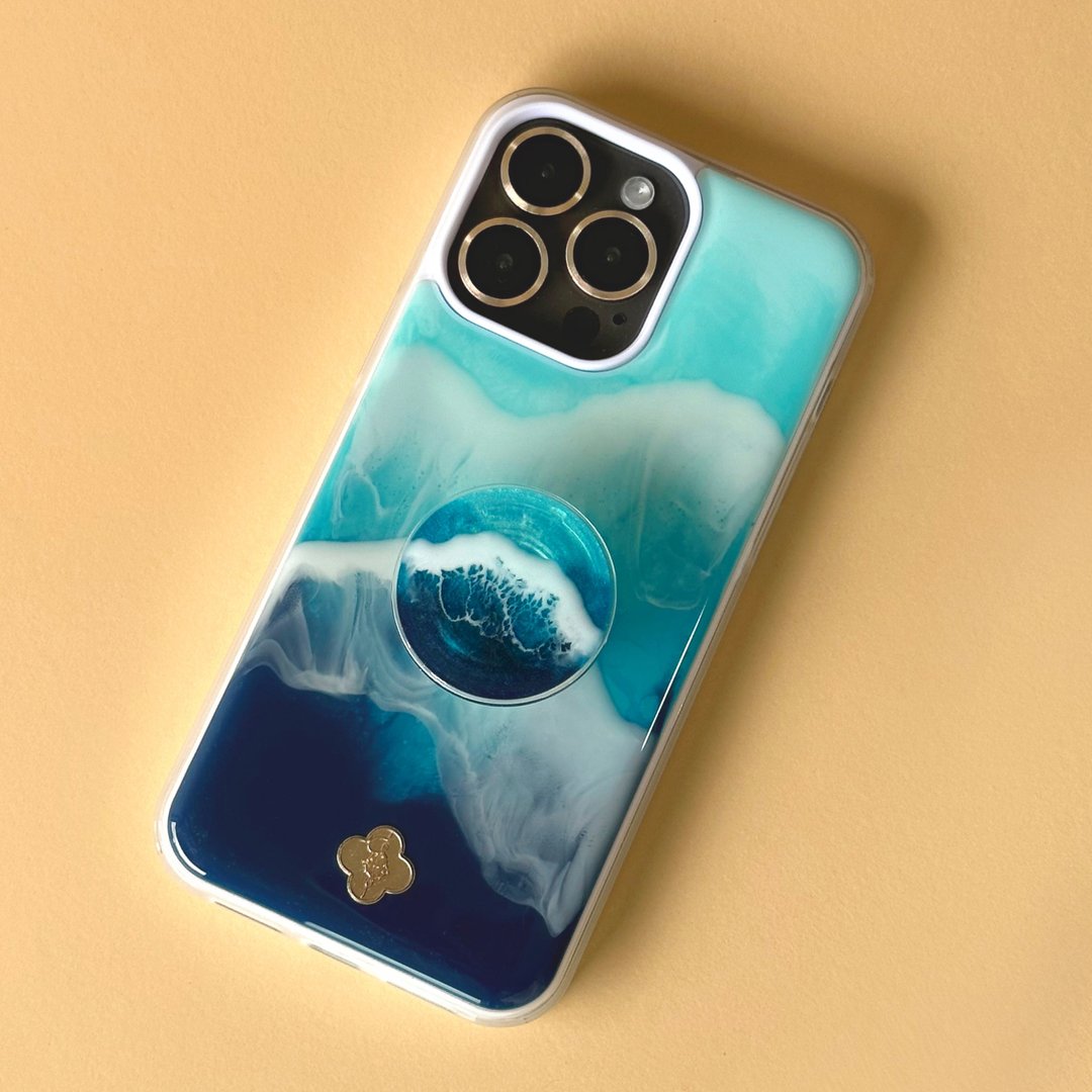 iPhone 手机壳 UNDA Day 手工树脂手机壳 - 手机壳/手机套 - 树脂 蓝色