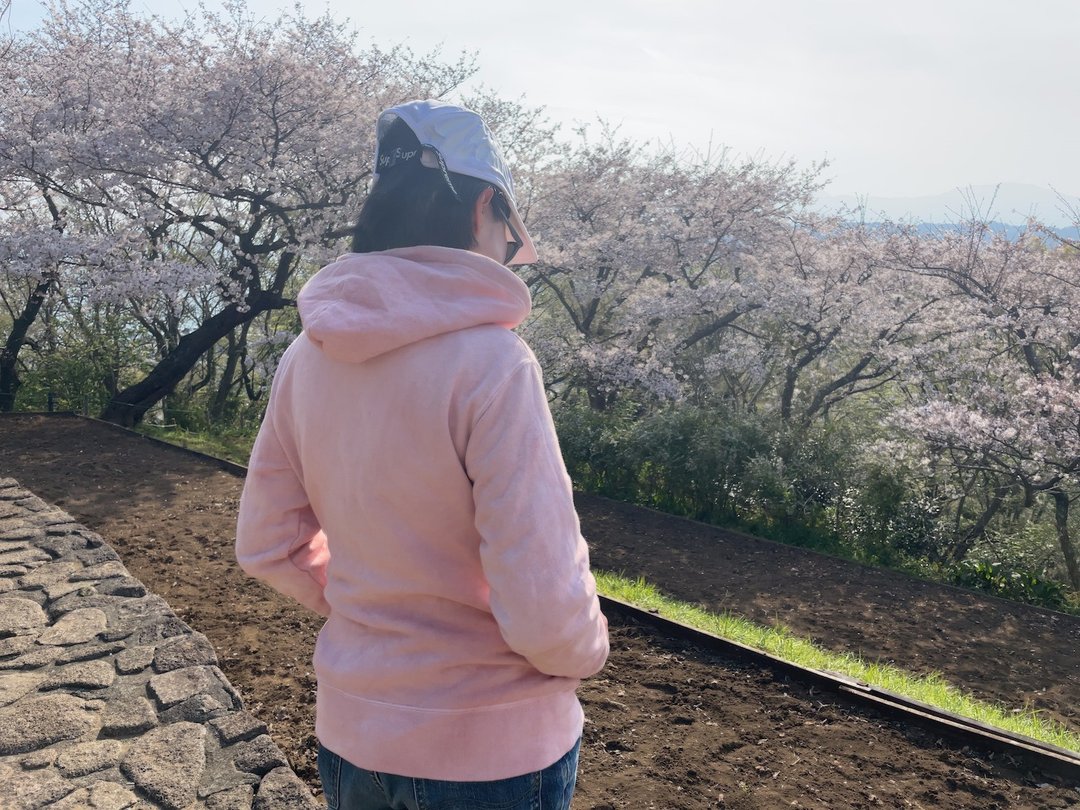 日本制造 手染 春色 SAKURA COLOR 连帽衫 泥染 MUD dyed 樱 - 中性连帽卫衣/T 恤 - 棉 粉红色