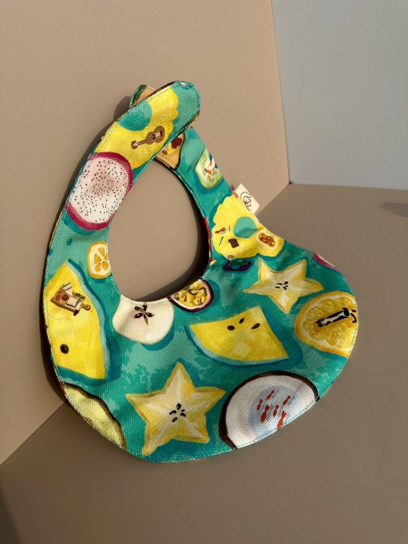 Formosa系列 | 岛屿的果实 X 敞洋水果海 - 围嘴/口水巾 - 棉．麻 白色