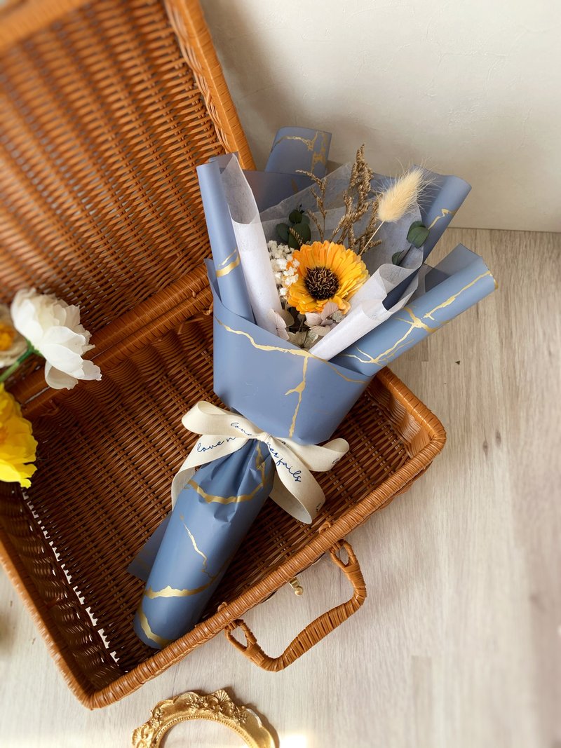 向日葵干燥花束/索拉向日葵/拍照小物/生日/纪念礼/毕业花束 - 干燥花/捧花 - 植物．花 黄色