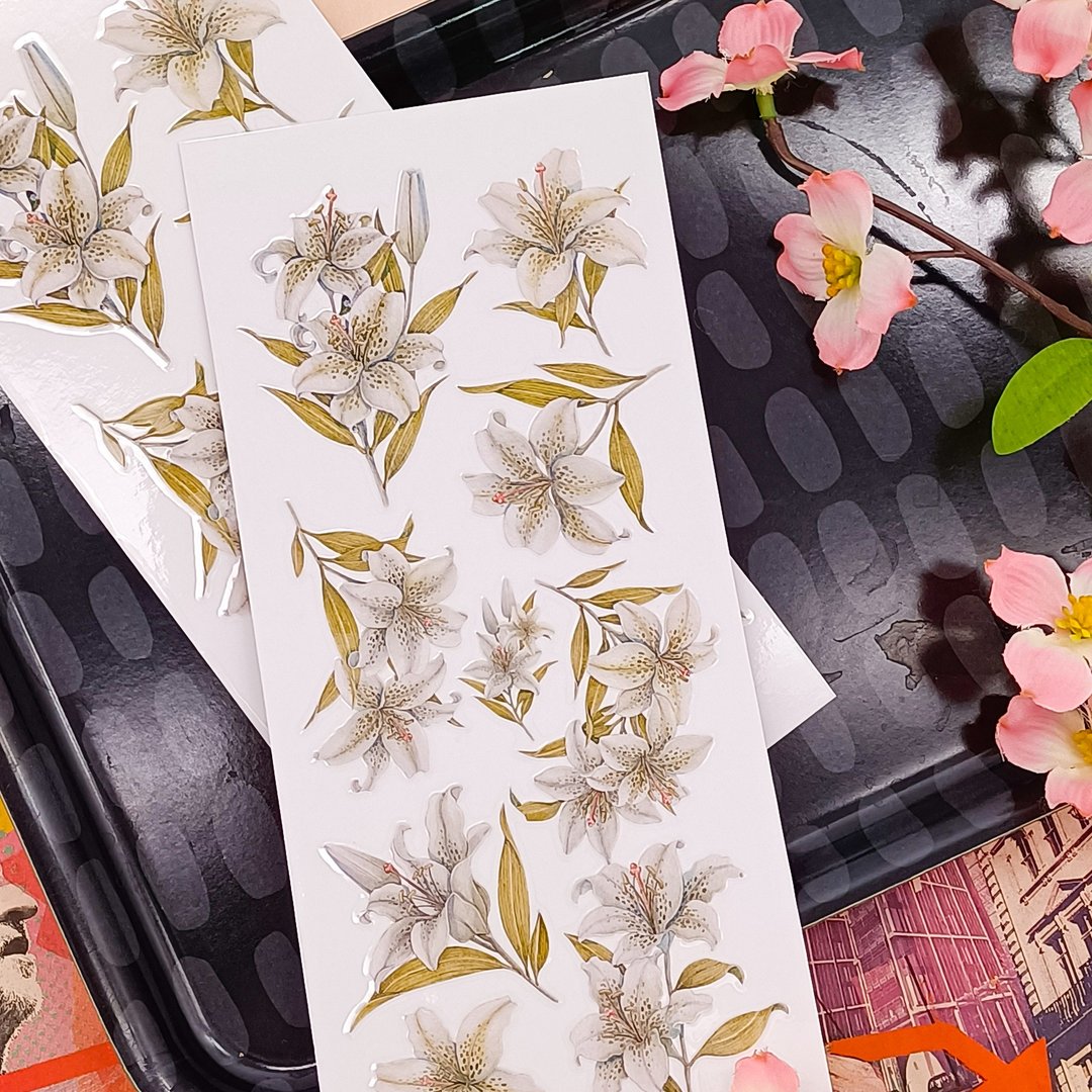 若竹百合A / 轉印貼紙 - 贴纸 - 塑料 多色