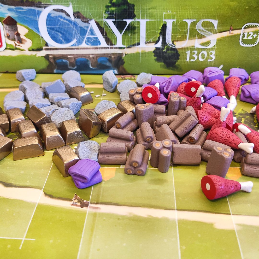 与 Caylus 1303 棋盘游戏兼容的豪华资源令牌。 - 桌游/玩具 - 其他材质 