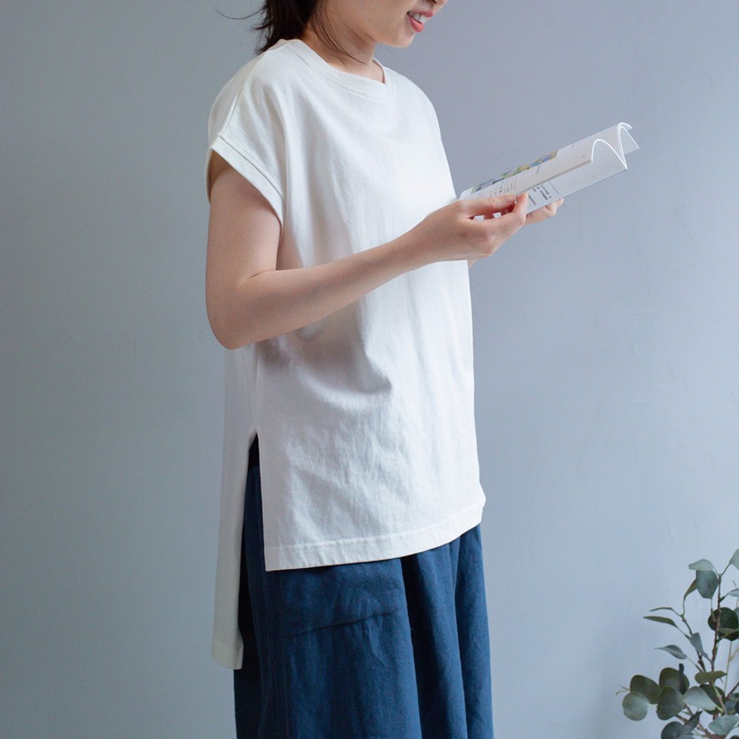 素面厚磅水洗纯棉长版短袖T 白色 M L - 女装衬衫 - 棉 白色