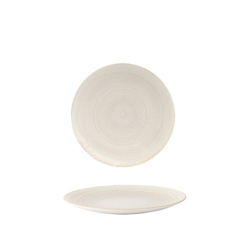 E.C.O.大地系列-25.5CM餐盘-珍珠白 - 盘子/餐盘/盘架 - 瓷 白色