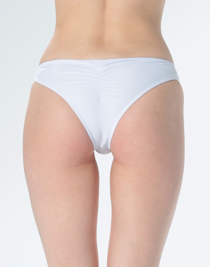 Haolang 气质白蜜桃比基尼裤/Bottom - 女装泳衣/比基尼 - 聚酯纤维 白色