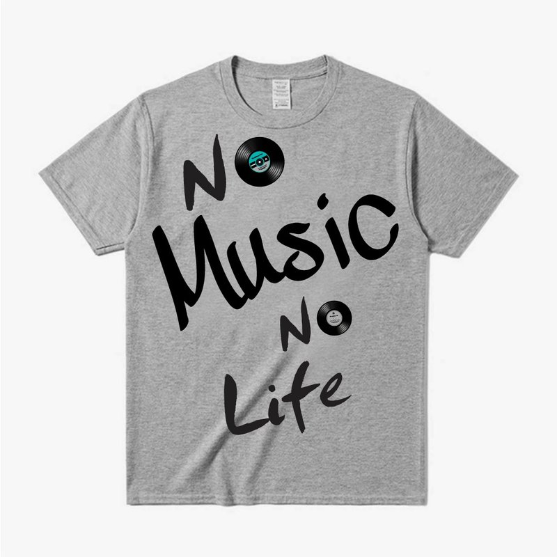换季特卖 经典文字 NO MUSIC,NO LIFE 个性纯棉T桖T-shirt - 男装上衣/T 恤 - 棉 