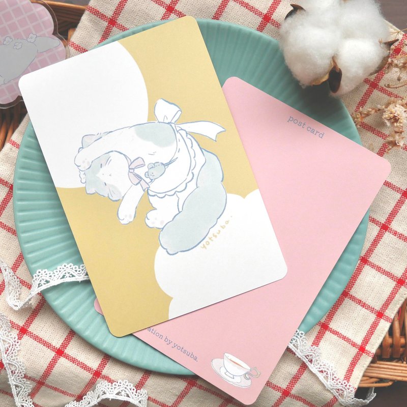 明信片 午睡猫咪 - 卡片/明信片 - 纸 橘色