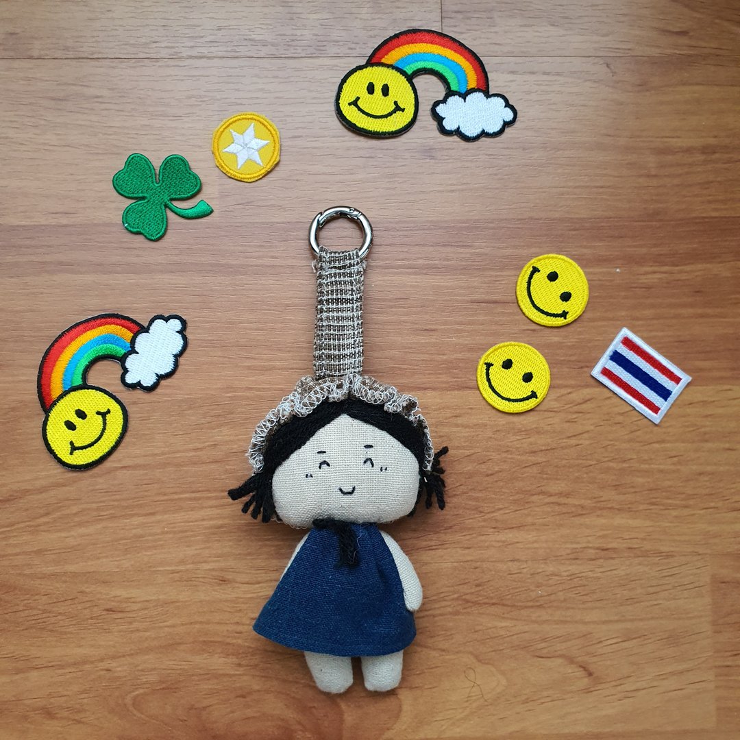 Dek pinto Key chain - 吊饰 - 棉 蓝色